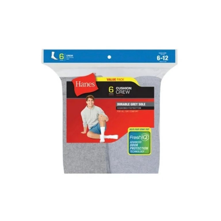 HANES GRAY SOCKS 